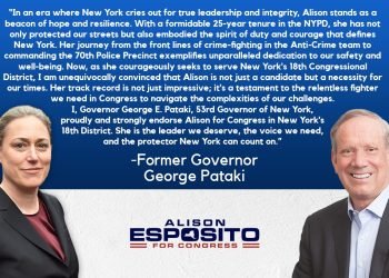 Exgobernador George Pataki respalda candidatura de Alison Esposito contra Ryan